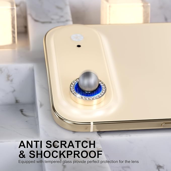 Choiche Compatible for iPhone 17 Air Camera Lens Protector Bling, 9H Tempered