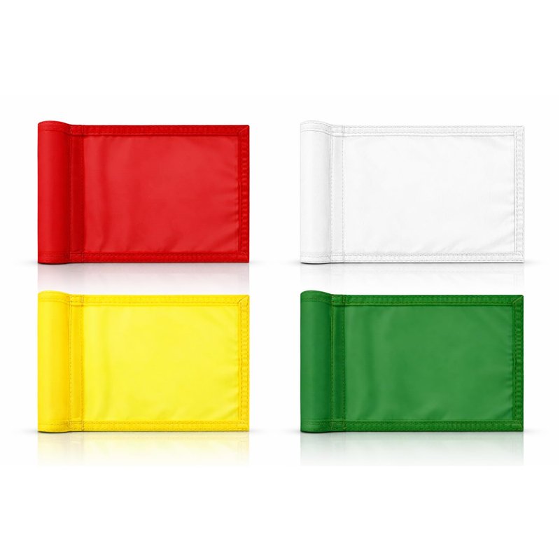 Set of 4 Single Sided 8x6 Inches Solid Golf Polyester Flag - Mini Putting Green Flags for Backyard Practice in 420D Nylon - Small Banner Solids with Tube Inserted - Solid Flags for Indoor or Outdoor