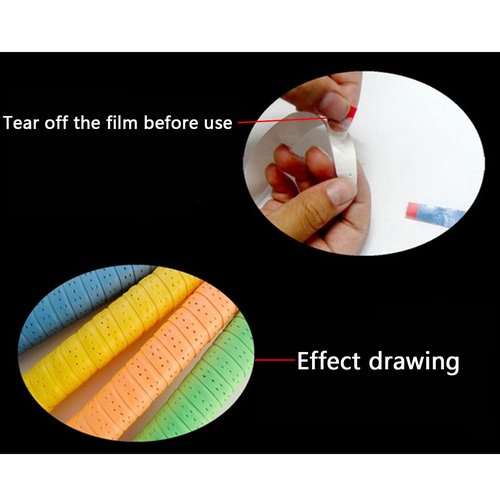 N-KONGJIAN 4PCS Tennis/Badminton Racket Grips, Badminton Hand Glue Outdoor Anti-Slip Badminton Tennis Racket Handle Grip Bands Tape, Wrap Your Racquet for High Performance （Black）