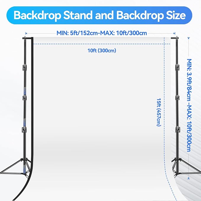 EMART 10x10ft Photography Backdrop Kit