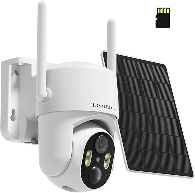 HOSAFE.COM Wireless Security Camera Outdoor, Free Cloud Storage, 360° PTZ
