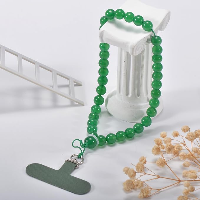Agate Beaded Phone Wrist Strap for Women Men Stone Beads Charm Handmade