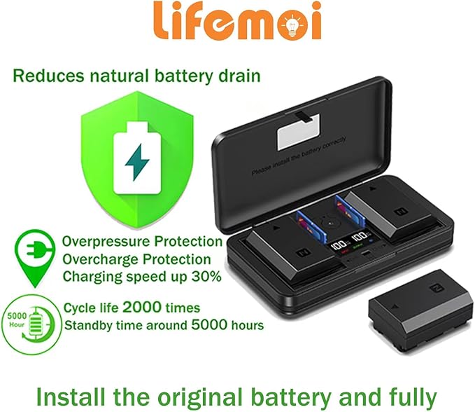 NP-W126 Camera Battery Multifunctional Charger Set Compatible