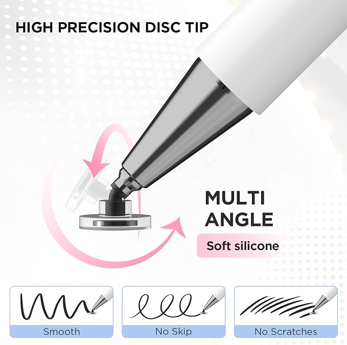 Pen for Samsung Tablet, Capacitive Disc Tip Stylus Pencil & Magnetic Cap