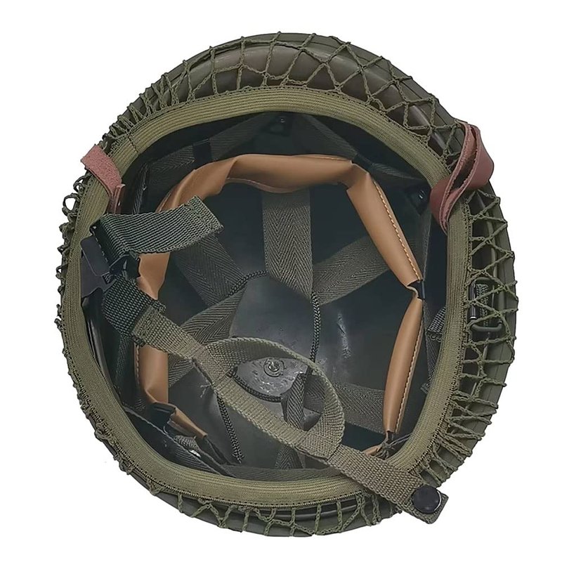 WWII US WW2 Army M1 Green Helmet Steel Shell with Net/Canvas Chin Strap