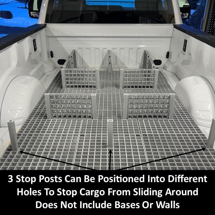 Keyfit Tools Gridius-Maximus Stop Post (3pk) Truck Bed Organizer Cargo Containment System Modular Divider for Trunks SUV Tailgates Trailers Expandable Storage Secure Your Load ~Does Not Include Base