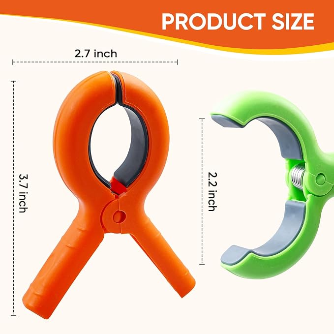 Towel Clips for Beach Chairs, 8 Pack Large Beach Towel Clips for Pool Chairs