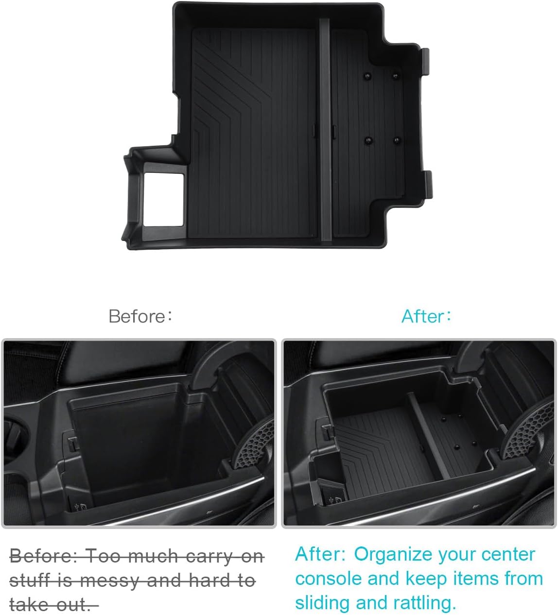 CDEFG for 2025 2026 RDX Center Console Organizer for 2025 2026 RDX Accessories Middle Console Organizer Armrest Storage Box