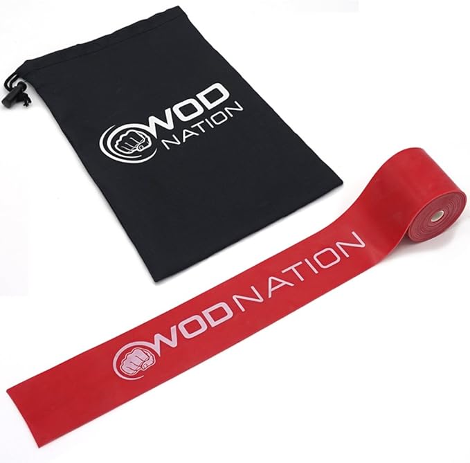 WOD Nation Muscle Floss Bands Recovery Band for Tack and Flossing Sore Muscles and Increasing Mobility : Stretch Band Includes Carrying Case