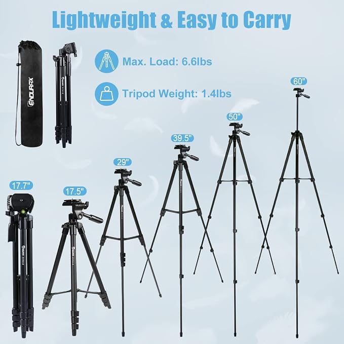 Endurax 60'' Camera Tripod Camera Stand