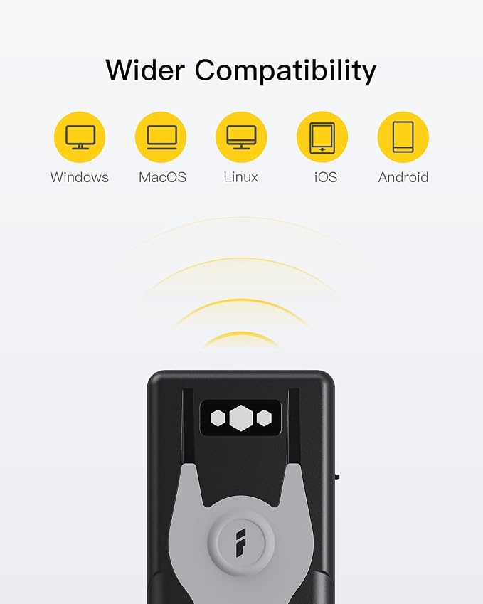 Inateck Bluetooth Scanner 1D Barcode Scanner 2.4Ghz USB Adapter, Screen Scanning
