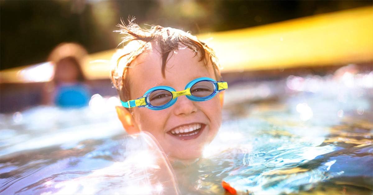 Skiennix K20 Swimming Goggles - Anti-Fog UV Protection for Kids Ages 3-10 | Includes Travel Bag