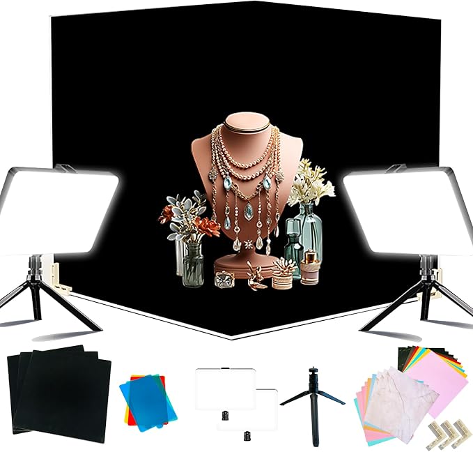 14PCS Absobent Black Flocked Photography Backdrop Boards