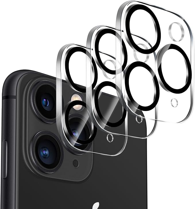Dengduoduo 3 Pack Tempered Glass Camera Lens Protector