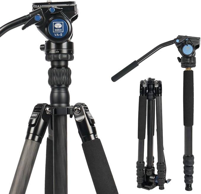 Sirui 2-in-1 Traveler Series Carbon Fiber Video Tripod