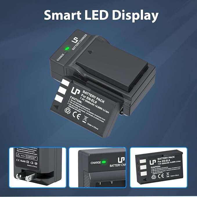 LP EN-EL9 EN EL9a Battery Charger Pack, D5000 Digital SLR