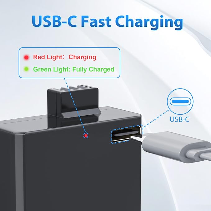 LP LP-E5 Battery 2-Pack 1400mAh USB-C Fast Charging