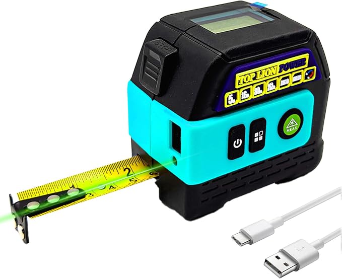 2 in 1 262ft Green Laser Tape Measure
