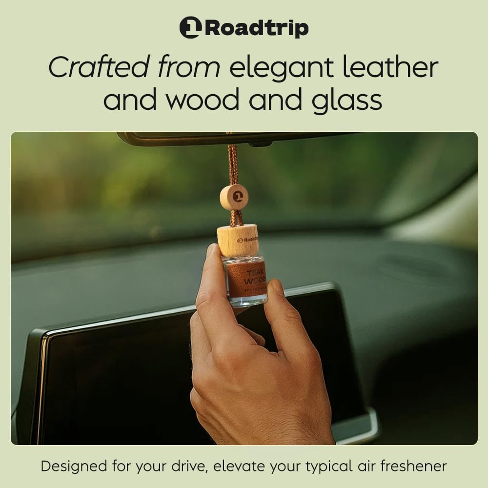 Hanging Car Air Freshener 2 Pack 8ML - Light Sandalwood Fragrance - Car Diffuser - Helps Reduce Odors - Car Interior Accessory