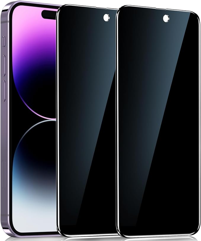 YMHML 2 Pack for iPhone 14 Pro Max Privacy Screen Protector, Upgrade Anti Spy