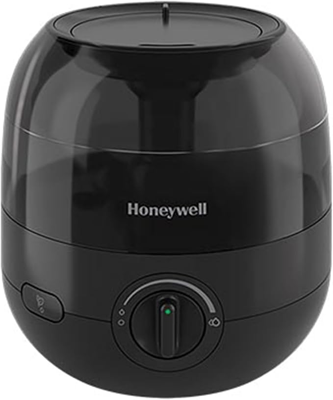 Honeywell Mini Cool Mist humidifier, Easy to Fill and Clean, humidifier for small Bedroom, Kids Rooms, or office. Ultra Quiet Operation and Auto Shut-Off - Black, HUL525B