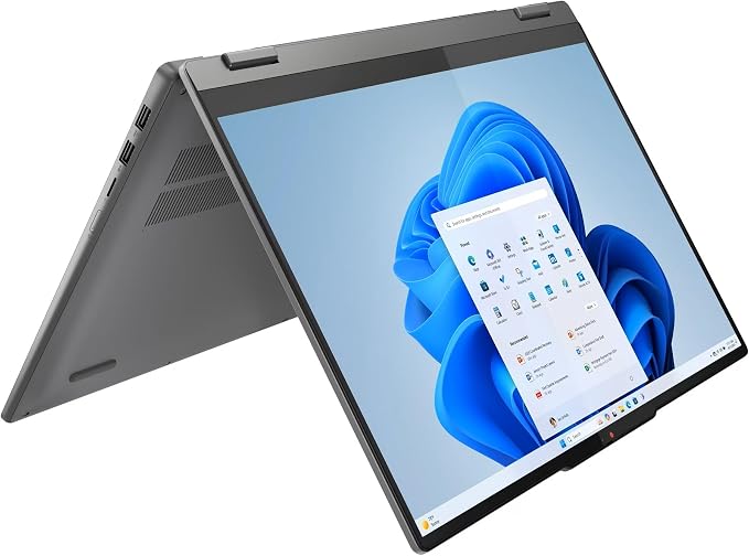 Lenovo IdeaPad 5 2-in-1 Laptop, 16" WUXGA Touchscreen, AMD Ryzen 7 8845HS, 16GB RAM, 2TB SSD, AMD Radeon Graphics, Backlit KB, Wi-Fi6, FP Reader, Win11, Luna Grey, w/USB Hub, W/GaLiMu