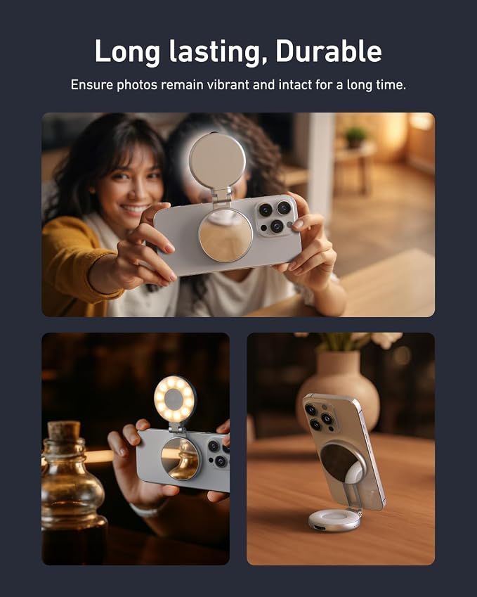 TELESIN C03 Magnetic Selfie Light, Phone Light Compatible