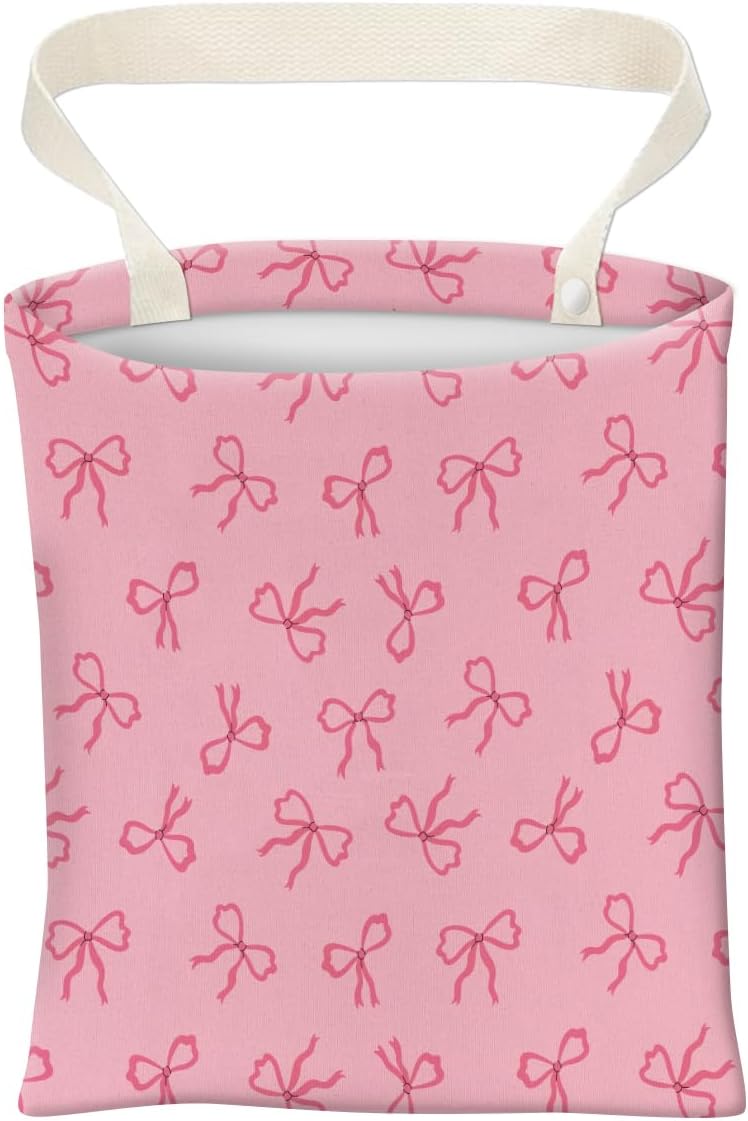 Car Trash Can, Cute Car Trash Bag, Hanging Car Organizer and Storage Bag, Trash Bin for Car Accessories, Vehicle, Travelling, Camping Retro American Flag