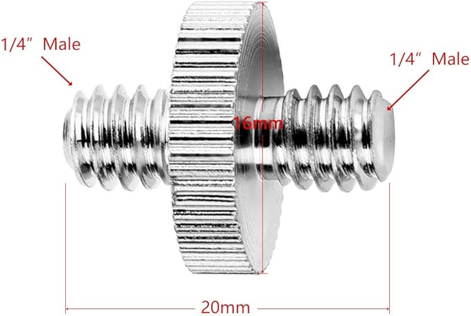 Anwenk 1/4 to 3/8 Screw Adapter Converter Threaded Screws Adapter Spigot Screw