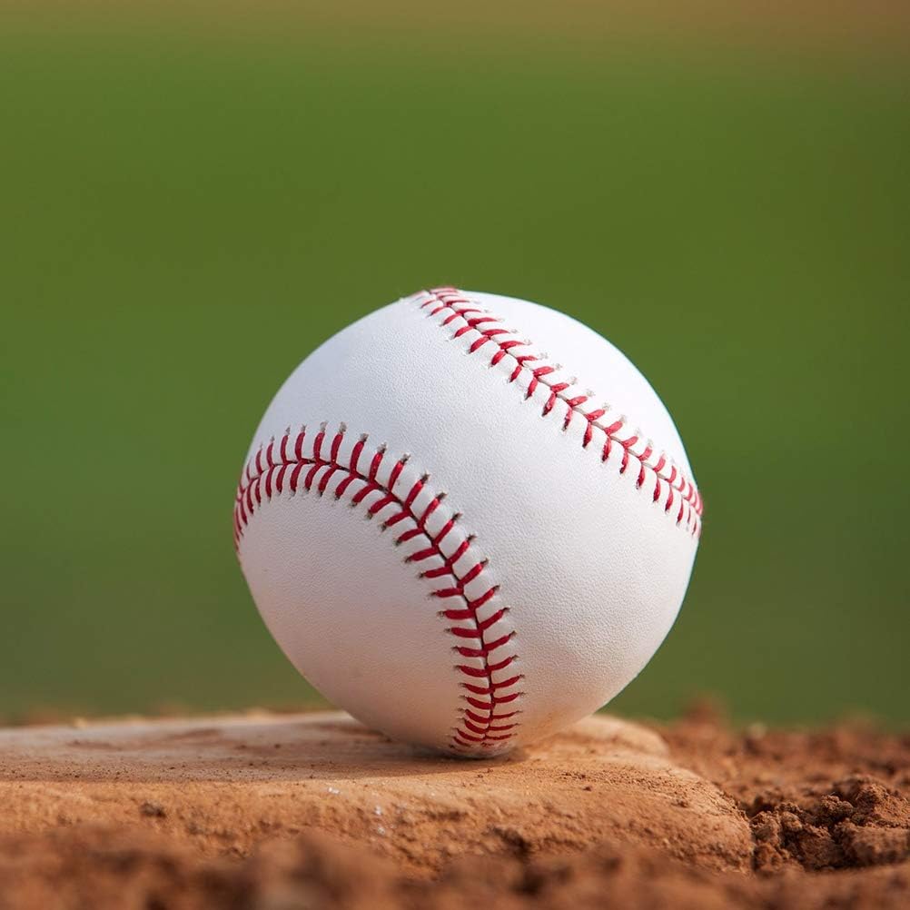 Tebery Baseballs - 12 Pack Standard Size Leather-Covered Training Balls for Adults