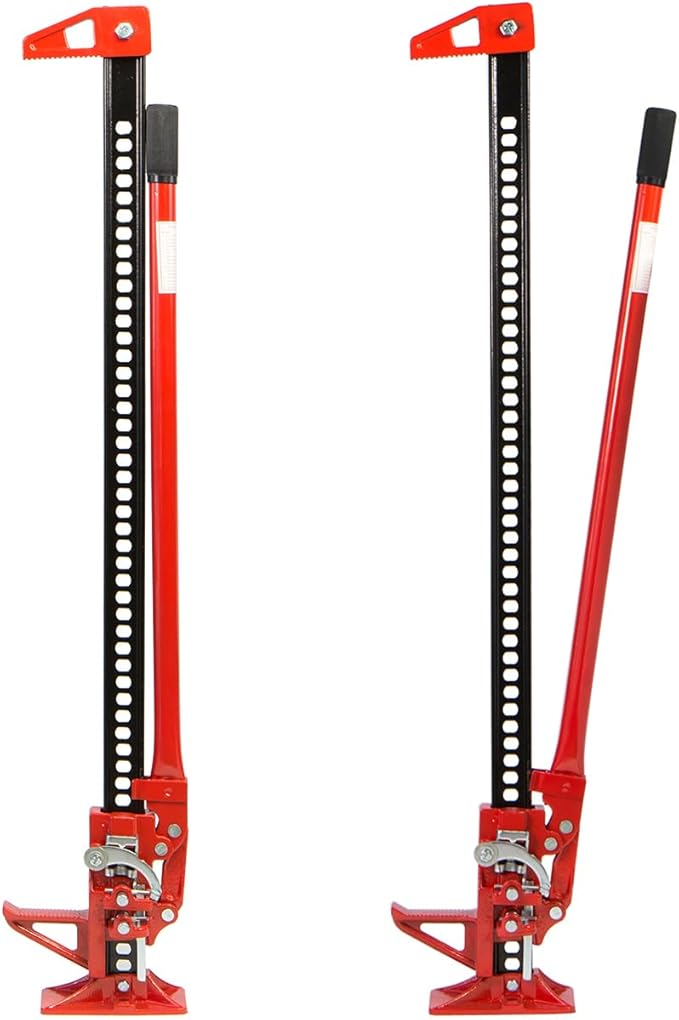 XtremepowerUS 48'' Universal Farm Jack for Tractor, Truck, SUV - Ratcheting Off Road Trail Bumper Utility Jack - 3-Ton Capacity Lift