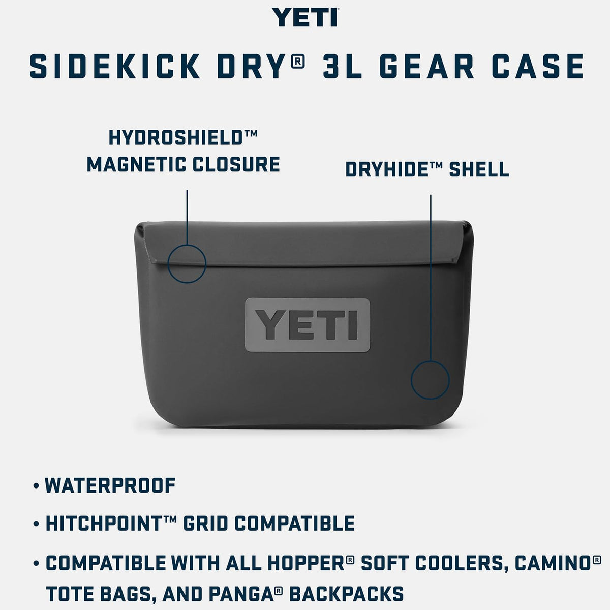YETI Sidekick Dry Waterproof Gear Case - Durable, Lightweight Bag for Outdoor Adventures