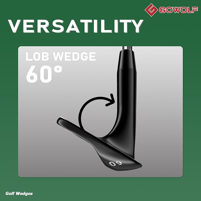 Gowolf Forged Golf Wedges 50/52/54/56/58/60/69 Degree Single or Sets for Men, Right Hand Premium Full Face Gap Wedge Sand Wedge Lob Wedge Golf Club, Great Golf Gifts - CNC Milled Face for More Spin