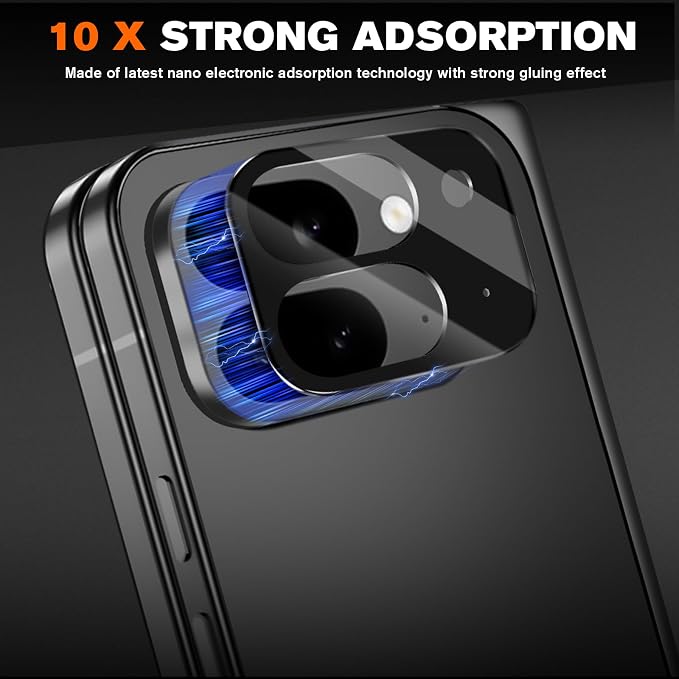 3 Pack for Google Pixel 10 Pro Fold Camera Lens Protector, Tempered Glass 9