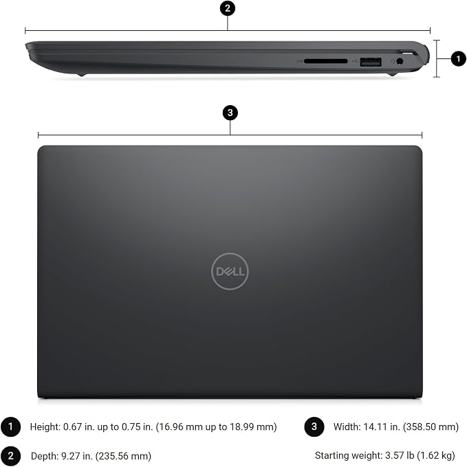 Dell Pro 15 Business Laptop, Intel Core i7-1355U, 32GB DDR5 1TB SSD | High Efficiency Office Notebook, Multi-Tasking, All-Day Battery Power, WiFi 6, Portable, FHD 120Hz Display