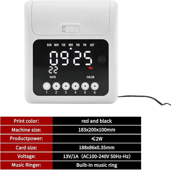Starter Time Clock Bundle, Electronic Calculating Time Clock Employees in/Out