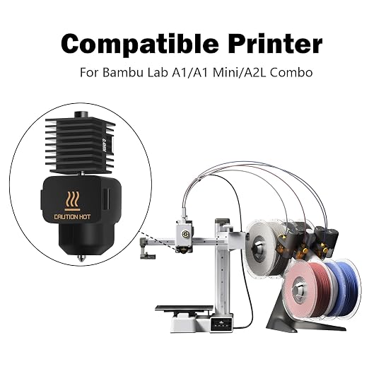 HzdaDeve 2 Pack A1 Mini/A1/A2L Hotend Print Head Hot End Kit Extruder Upgrade