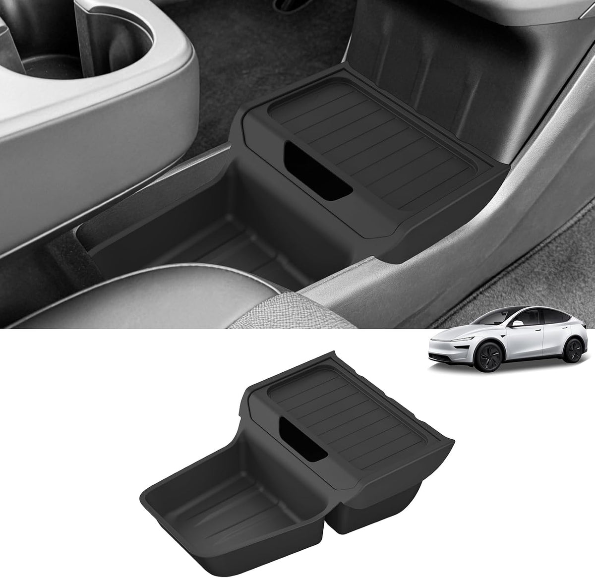 LUCKEASY Cup Holder with Box for Tesla Model Y Juniper Standard 2026