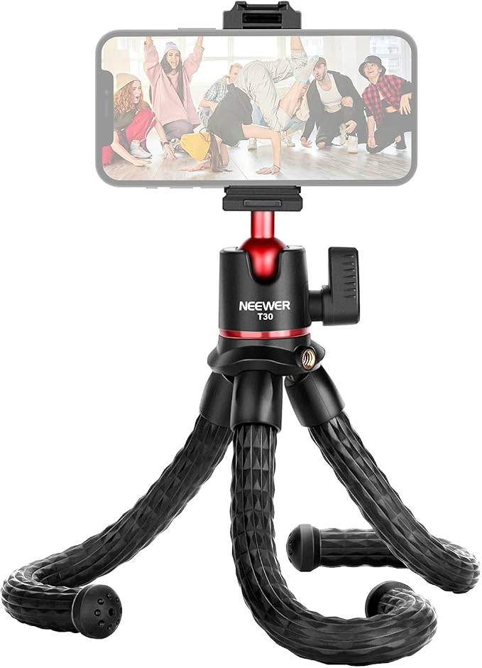 NEEWER Camera Tripod with Remote, Mini Flexible Vlog Phone Tripod Stand with
