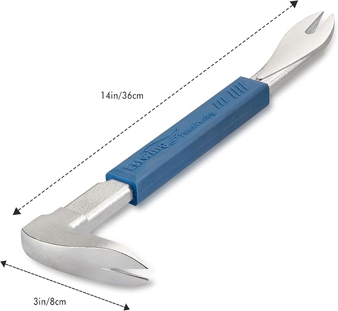 ESTWING Pro Claw Nail Puller - 14" Pry Bar with Forged Steel Construction & No-Slip Cushion Grip - PC360G