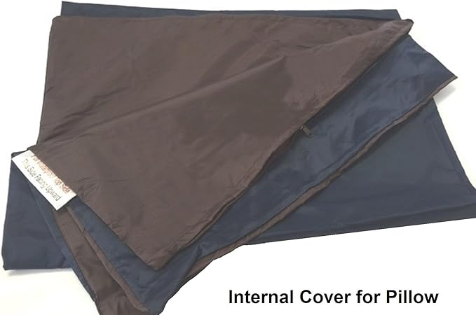 Dogbed4less Shredded Memory Foam Pillow Dog Bed with Waterproof Liner and Machine Washable Cover (Dark Slate Oxford, Medium 36"X29")