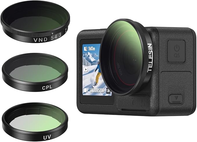 TELESIN Filters Set for DJI Osmo Action 5 Pro/4/3 Xtra Edge/Xtra Edge Pro
