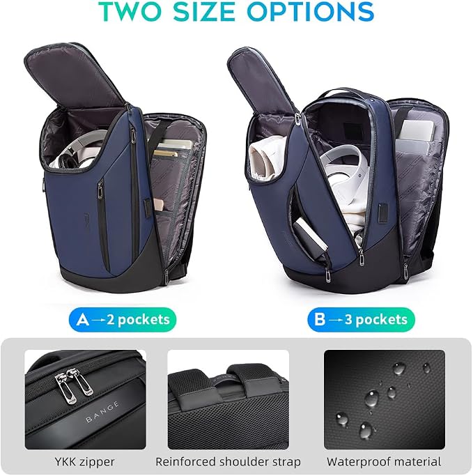 BANGE Business Smart Backpack Waterproof fit 15.6 Inch Laptop Backpack