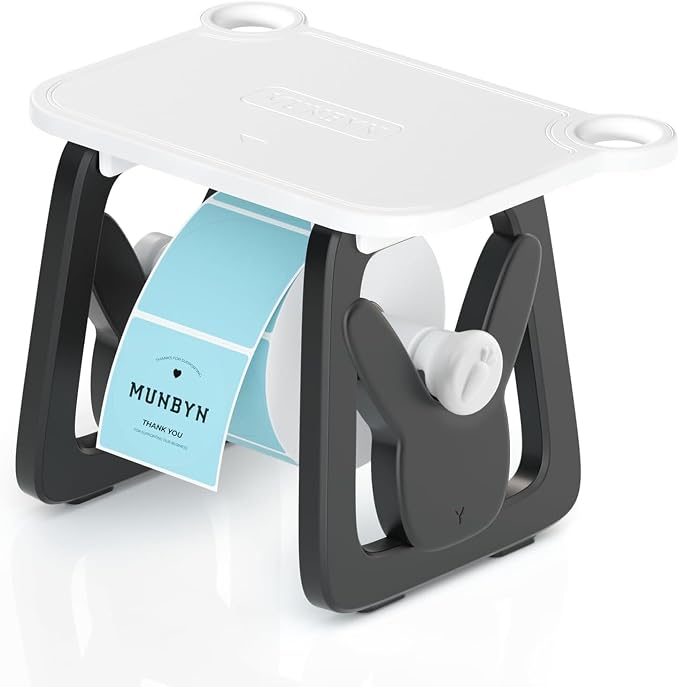 MUNBYN Thermal Label Holder for Rolls and Fanfold Labels, Label Roll Holder for