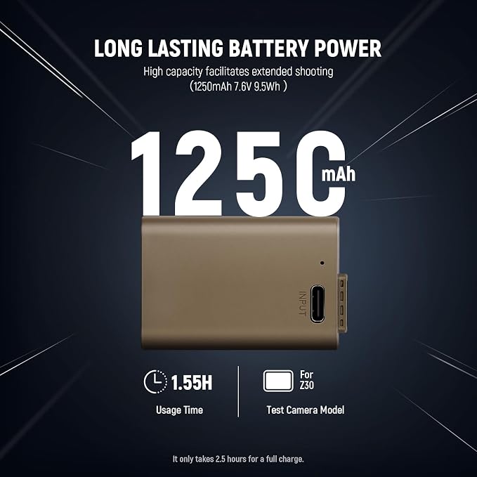 NEEWER Zfc Z30 Z50 Replacement Battery 1250 mAh EN-EL25, Compatible