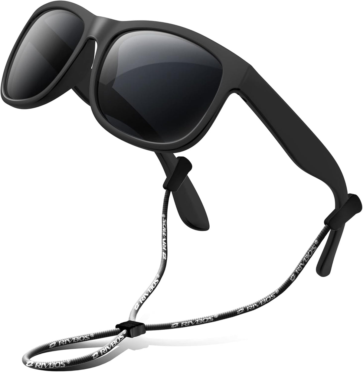 RIVBOS Kids Sunglasses - Polarized UV Protection with Flexible Rubber Strap | Stylish Shades for Boys & Girls