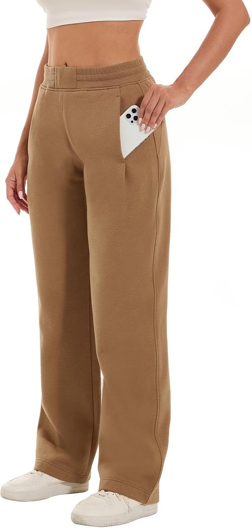 HOdo Women's Tall Sweatpants - Fleece Joggers with Pockets | 32"/34" Inseam, Wide Leg Design