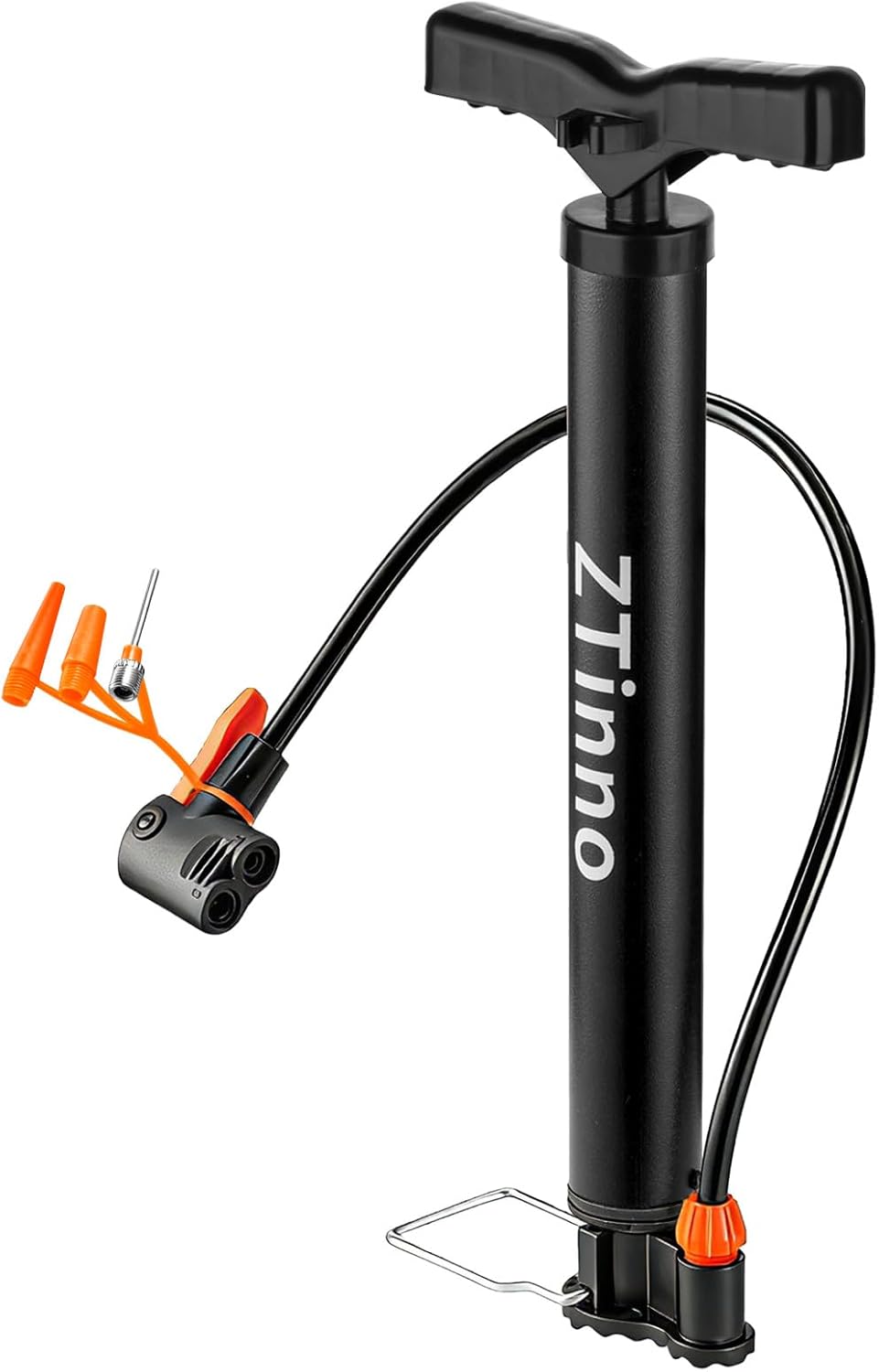 Skiennix Portable Floor Bike Pump - Dual Presta & Schrader Valves | Ideal for Tires & Balls