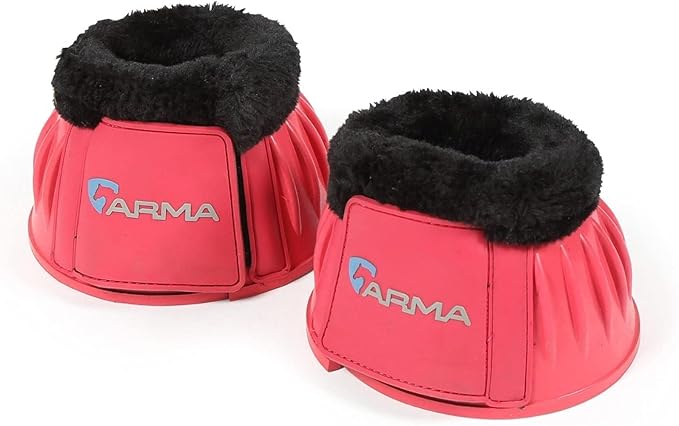 Shires Equestrian Equine Horse Arma Fleece Overreach Green Cob Bell Boots