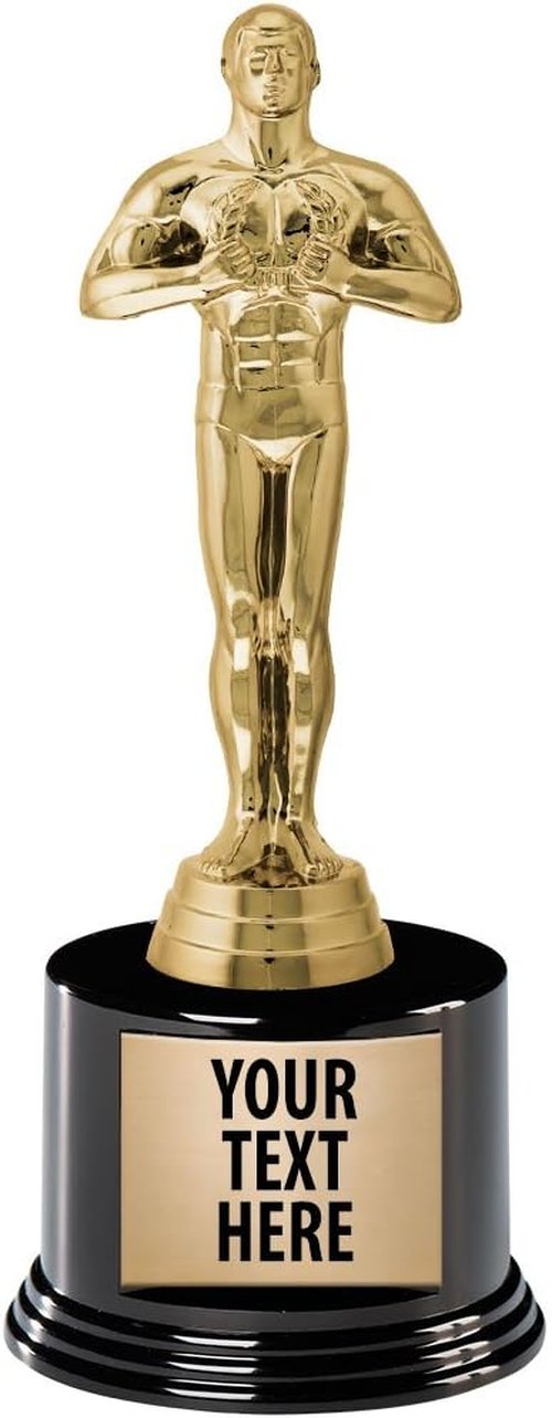 Crown Awards Achievement Trophy - Gold Award Ceremony Trophy | 8.5" with Free Engraving